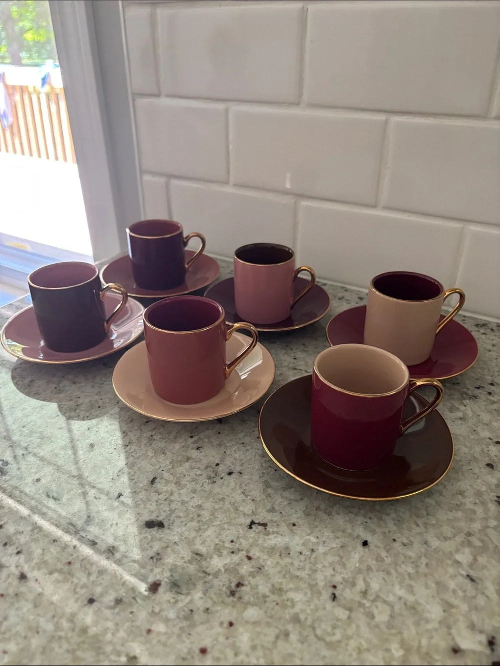 Classic Coffee & Tea espresso cups and saucers set
